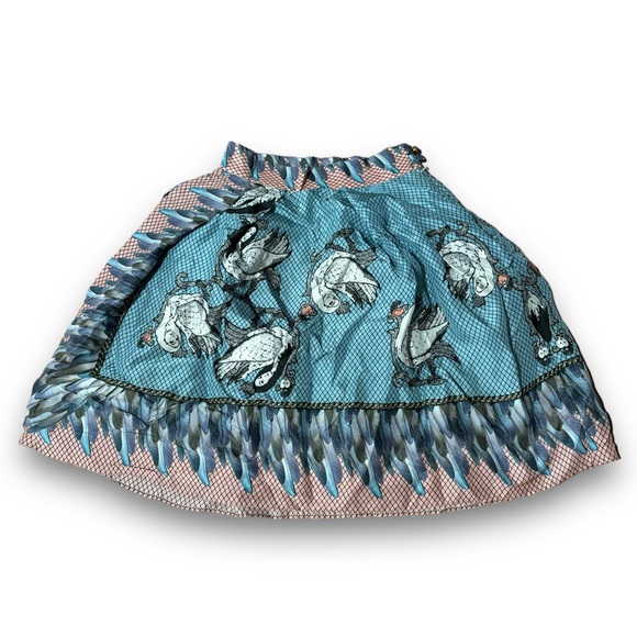Vassilisa Women's Limited Edition All Over Euro Print Lined Skirt Size M 26 x 23 - Picture 1 of 6